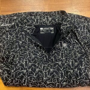 Ariat Black Long Sleeve Tee with Abstract Design